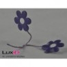 Satin flower on wire 82 paars 3cm (24pc)