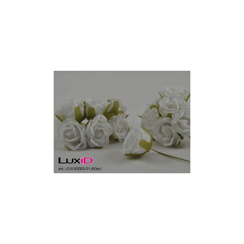 Rose on pick 01 wit 8,5cm (60pc)