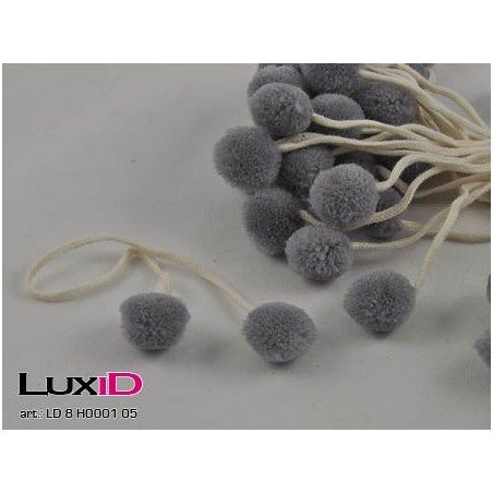 Pompons 05 grijs 20mm (24pcsx2)
