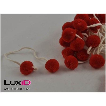 Pompons 65 rood 20mm (24pcsx2)