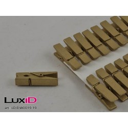 Wooden X-mass clips 19 goud...