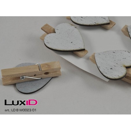 Wooden heart natural 01 wit 3,4cm (8pc)