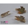 Wooden autumn leafs 25 groen 40mmx35mm (36pcs)