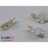 Wooden snowflake 01 wit 30mmx30mm (36pcs)