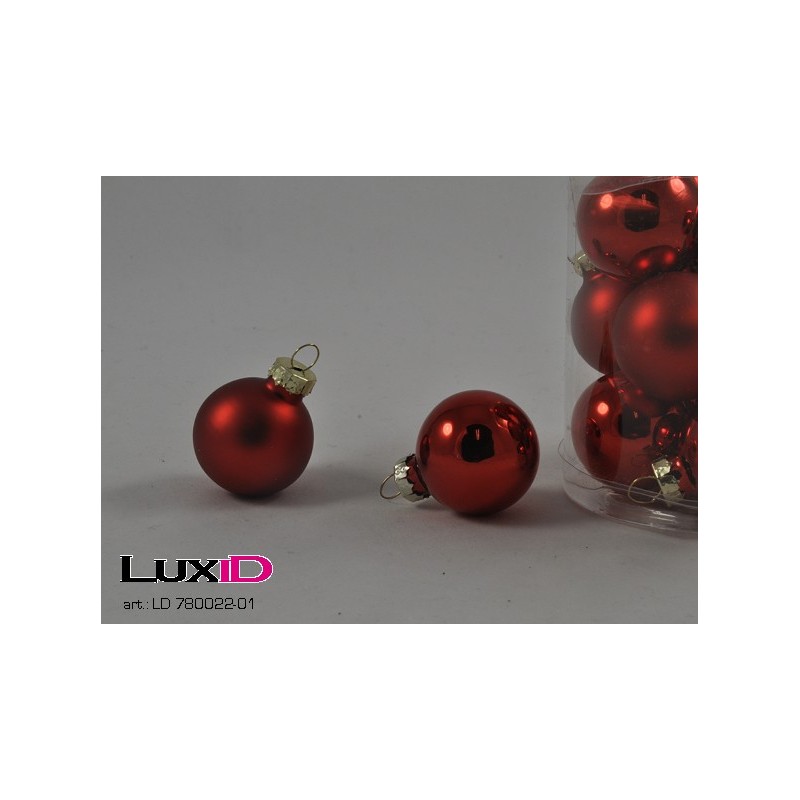 Christmasball 30mm 65 rood (15pcs)