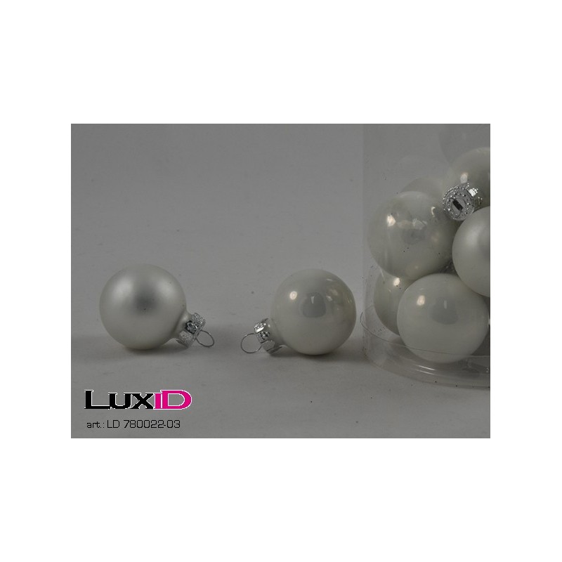 Christmasball 30mm 01 wit (15pcs)