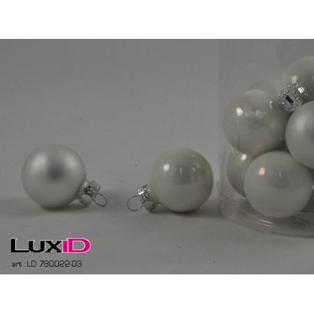 Christmasball 30mm 01 wit (15pcs)