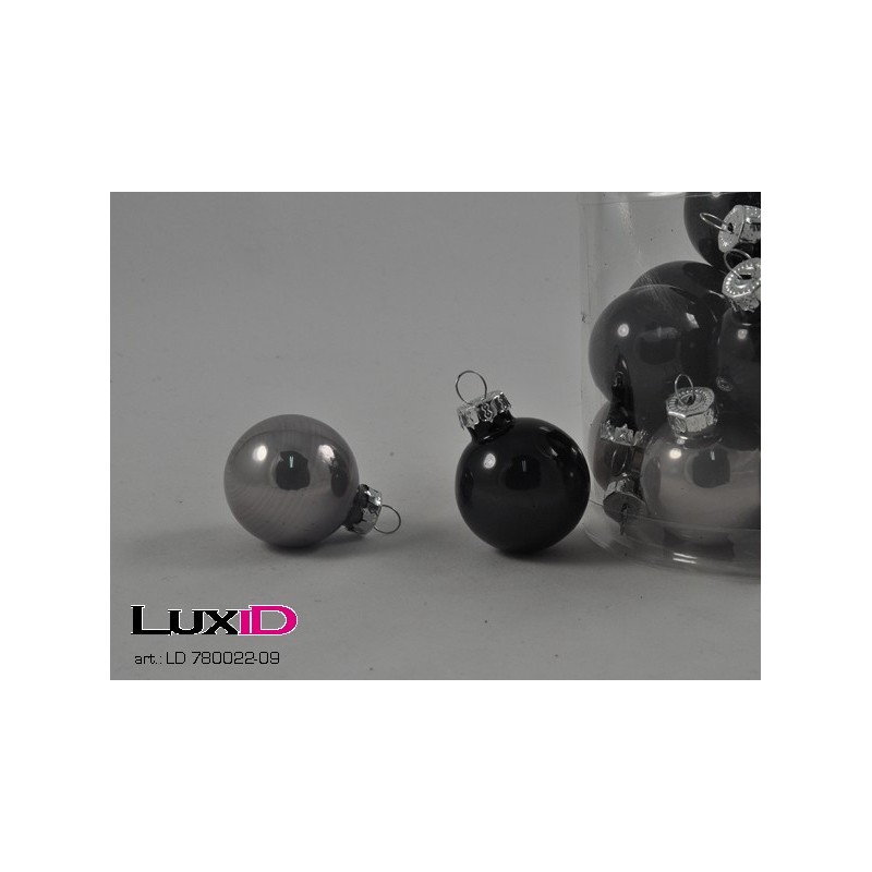 Christmasball 30mm 09 zwart (15pcs)