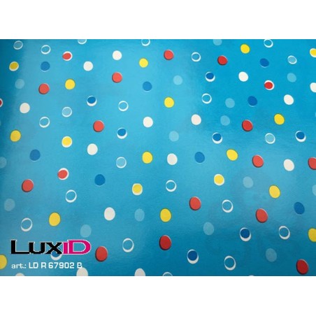 Inpakpapier confetti blauw 50cm x 100m