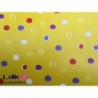 Inpakpapier confetti geel 50cm x 100m