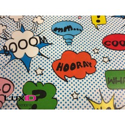 Inpakpapier wow blauw 50cm...