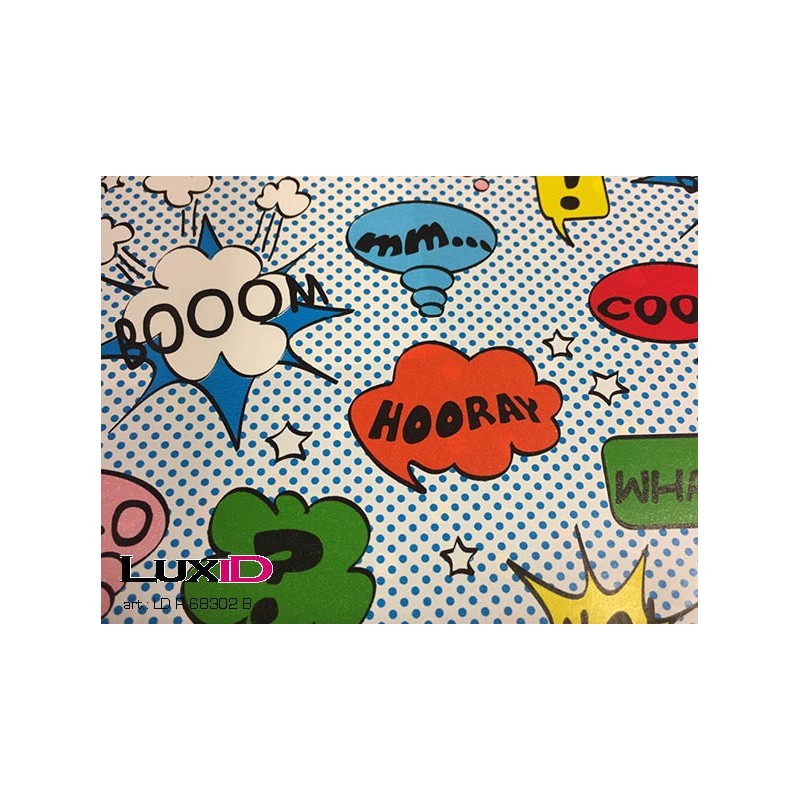 Inpakpapier wow blauw 50cm x 100m