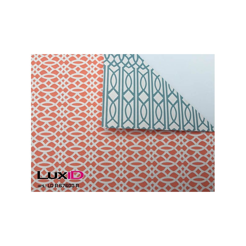 Inpakpapier duo Farao rood/blauw 50cm x 100m