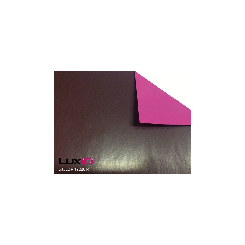 Inpakpapier duo bruin-fuchsia 50cm x 100m