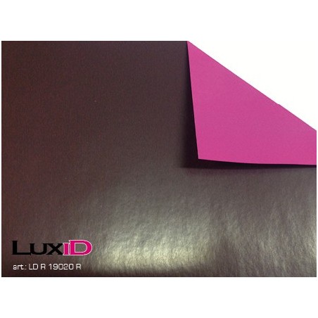 Inpakpapier duo bruin-fuchsia 50cm x 100m