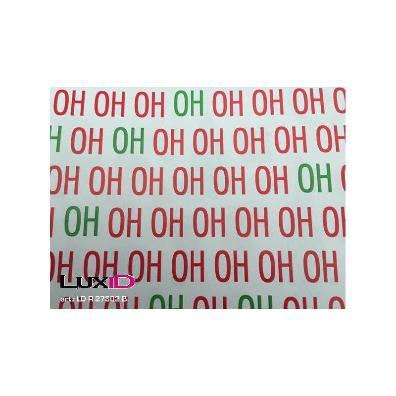 Inpakpapier hohoho rood groen 50cm x 100m