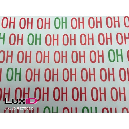 Inpakpapier hohoho rood groen 50cm x 100m