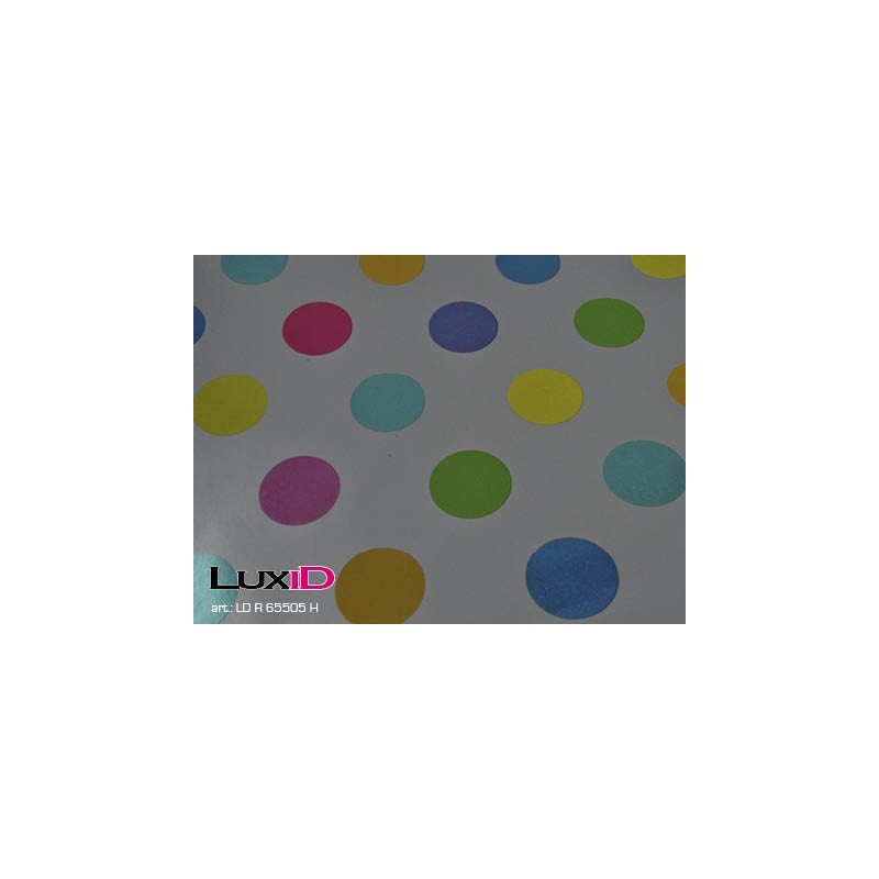 Inpakpapier glanzende bollen zilver  50cm x 100m