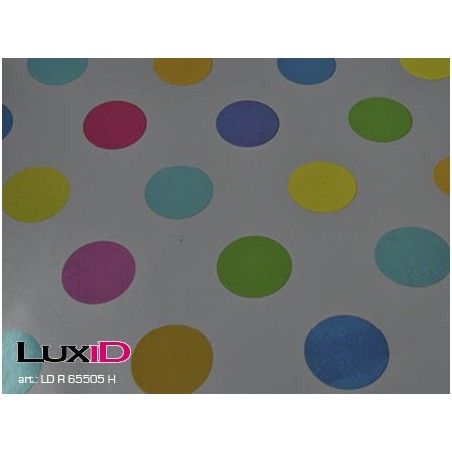 Inpakpapier glanzende bollen zilver  50cm x 100m