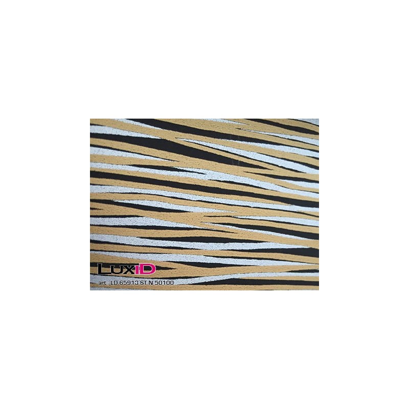 Wrapping paper wave zilver/zwart/goud 50cm x 100m