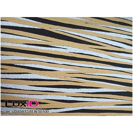 Wrapping paper wave zilver/zwart/goud 50cm x 100m