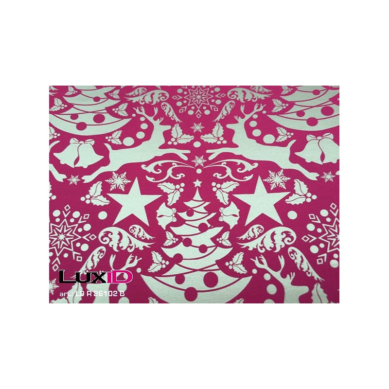 Inpakpapier retro rood goud 50cm x 100m