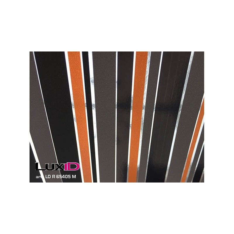 Inpakpapier strepen zwart 50cm x 100m