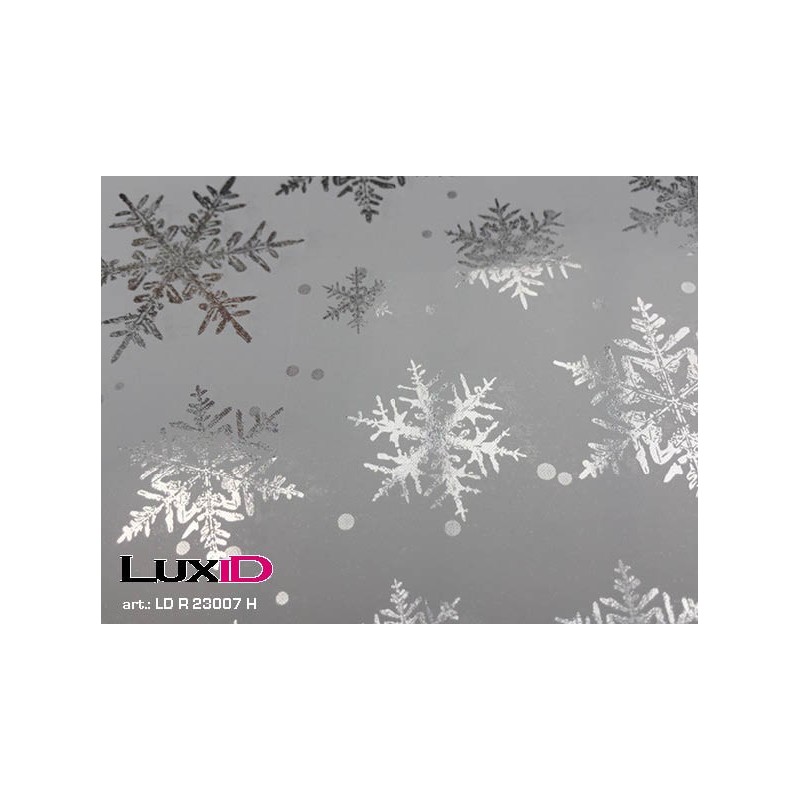 Inpakpapier glinster kristal wit zilver  50cm x 100m