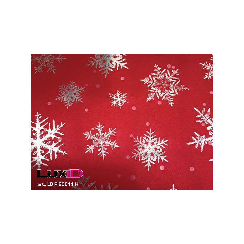 Inpakpapier glinster kristal rood zilver  50cm x 100m