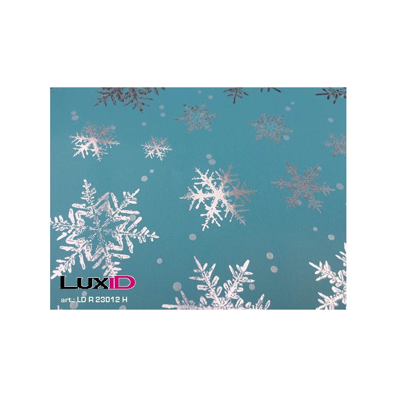 Inpakpapier glinster kristal blauw zilver  50cm x 100m