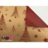 Inpakpapier duo boom goud-rood 50cm x 100m