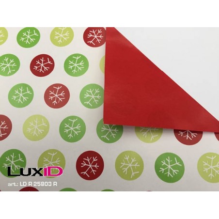 Inpakpapier duo kristalbal kleur-rood 50cm x 100m