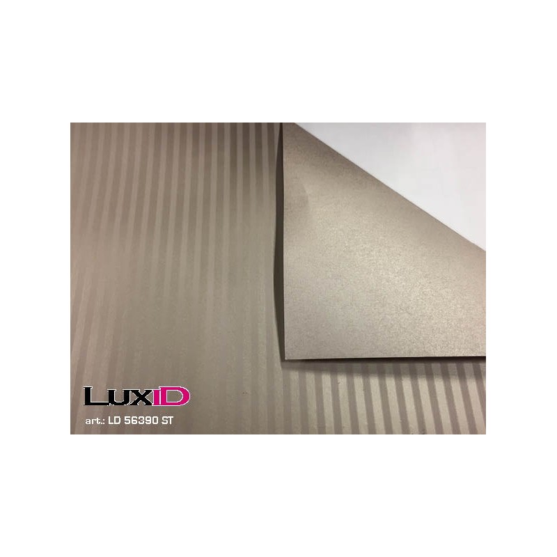 Inpakpapier duo streep-taupe 50cm x 100m