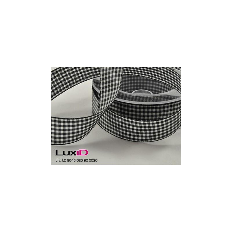 Vichy 90 zwart 25mm x 20m