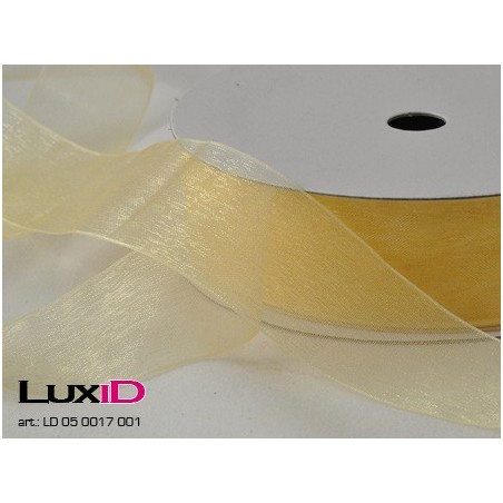 Organza woven edge 001 beige 25mm x 25m