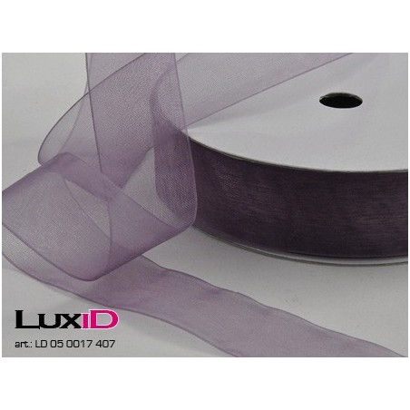Organza woven edge 407 paars 25mm x 25m