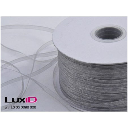 Organza woven edge 806 zilver 3mm x 50m