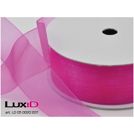 Organza woven edge 207 fuchsia 38mm x 25m