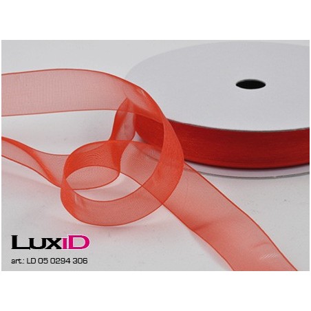 Organza woven edge 306 rood 15mm x 25m