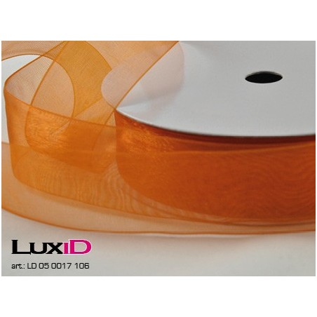 Organza woven edge 106 oker 25mm x 25m