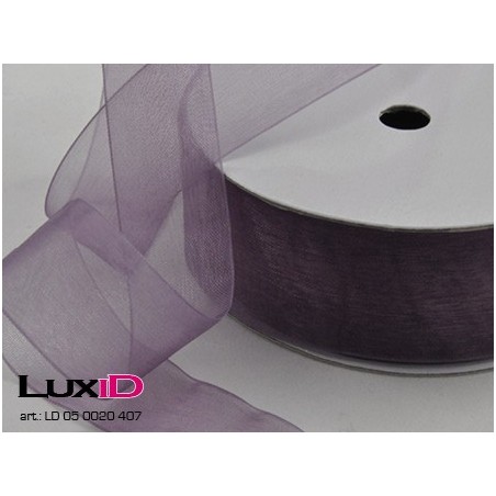Organza woven edge 407 paars 38mm x 25m