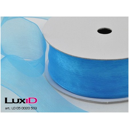 Organza woven edge 503 turkis 38mm x 25m