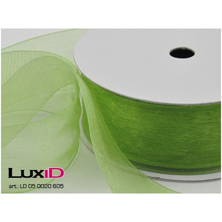 Organza woven edge 605 apple 38mm x 25m