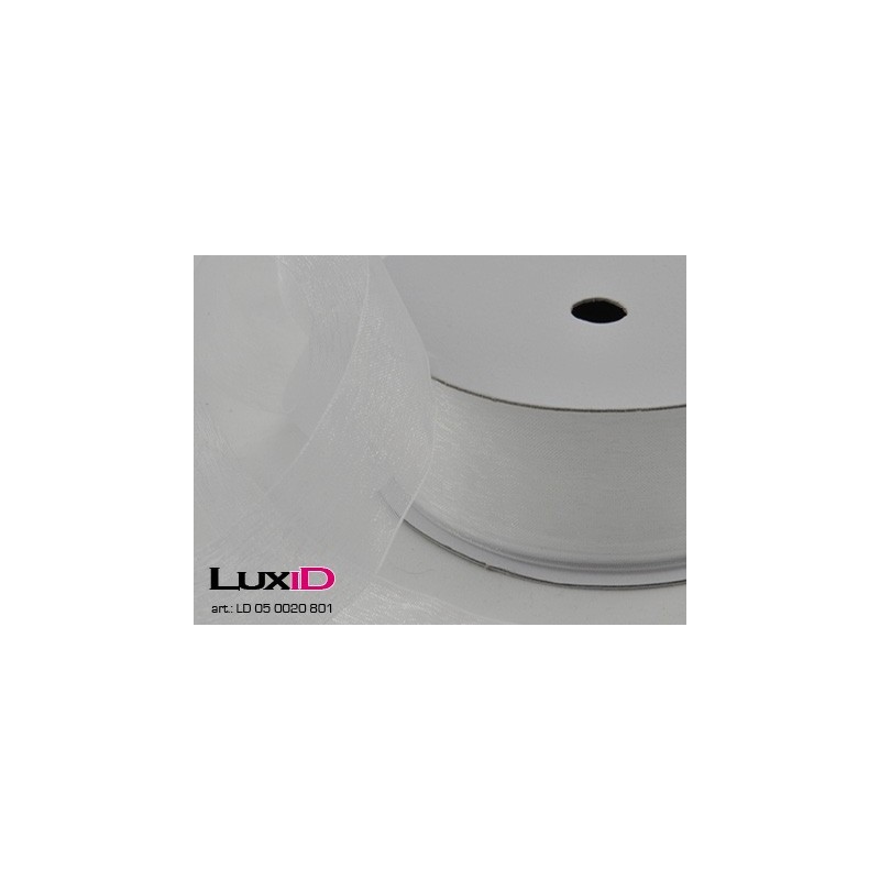 Organza woven edge 801 wit 38mm x 25m