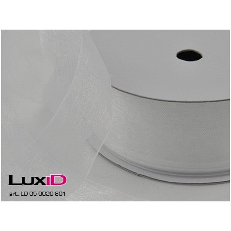 Organza woven edge 801 wit 38mm x 25m