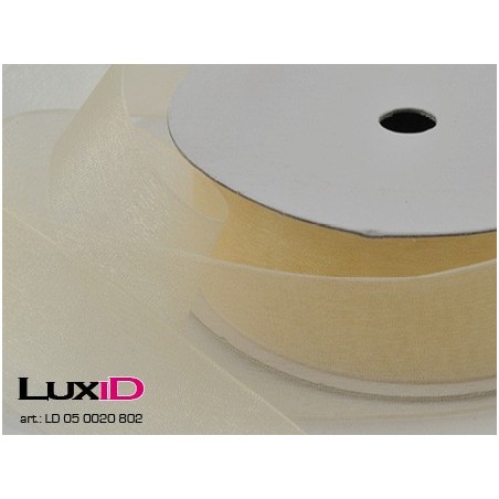 Organza woven edge 802 ecru 38mm x 25m