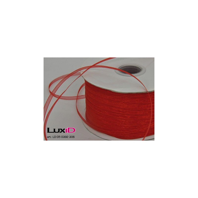 Organza woven edge 306 rood 3mm x 50m