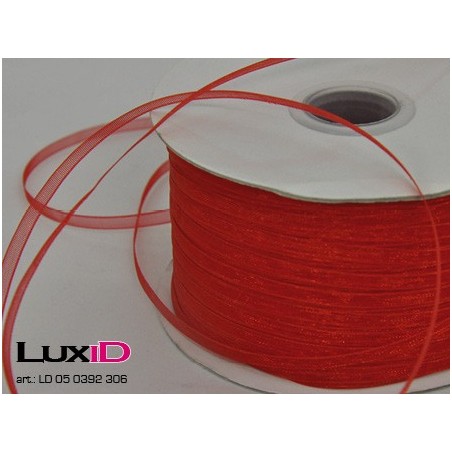 Organza woven edge 306 rood 3mm x 50m