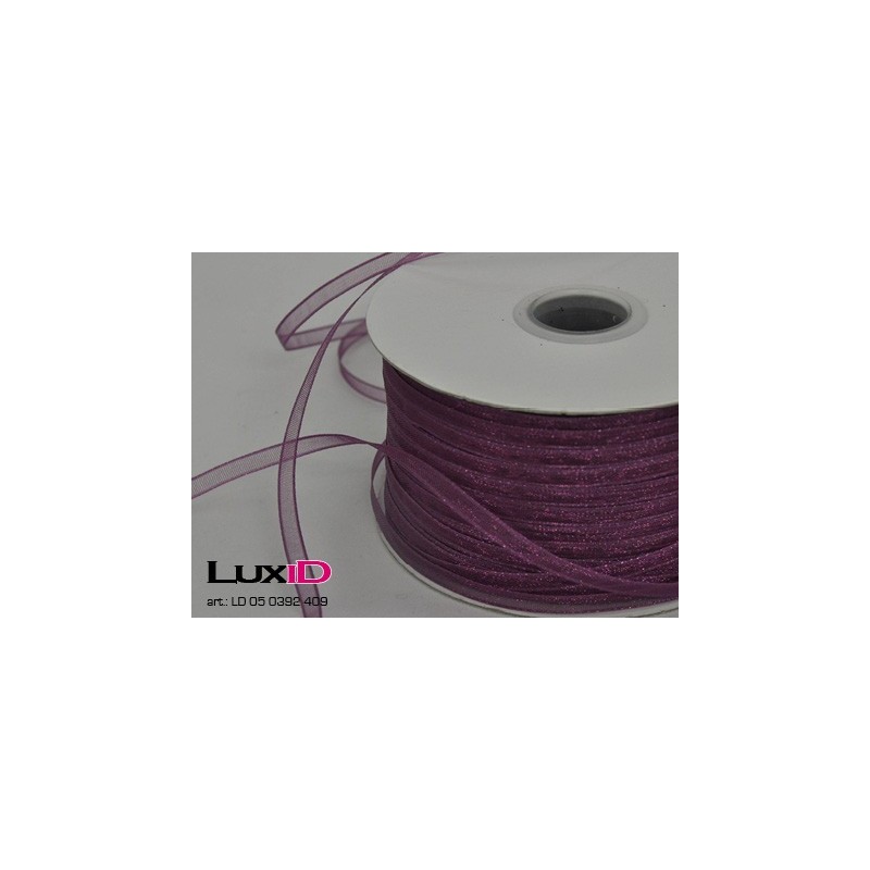 Organza woven edge 409 aubergine 3mm x 50m