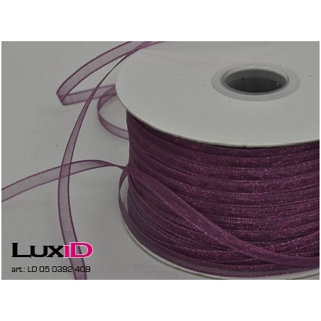Organza woven edge 409 aubergine 3mm x 50m